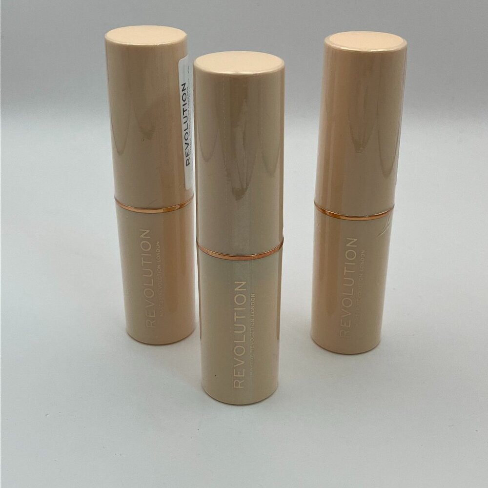 Revolution Fast Base Stick Foundation F5 Creamy Blendable Makeup Stick 6.2g 3set